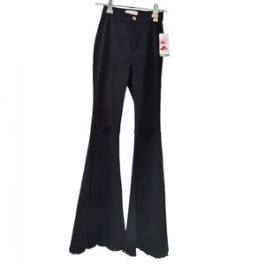 Vibrant m.i.u Flared Black Stretchy Jeans Size 25